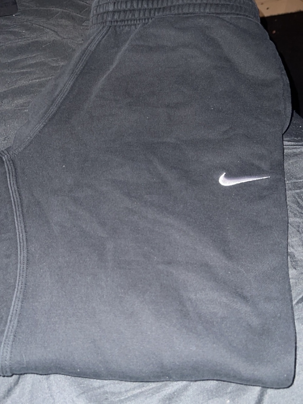Nike Black Sweatpants with White Swoosh Tag